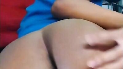 Latino Boy Cums Hard with Smooth Blue Shirt - Solo Cam Handjob