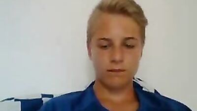 Young Blond Cutie Cums on Cam in Sexy Teen Boy Porn!