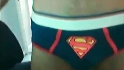 Superman Underpants XXX Amateur Cum Shots Solo