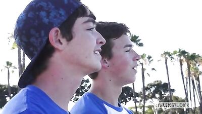 Beach, Bed, and Beyond: The Next Level Experience raw passion with Troy Ryan and Grayson Lange in this action-packed gay porn video!