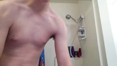 Young Twink Masturbates in the Shower - Cum Shots and Solo Handjobs!