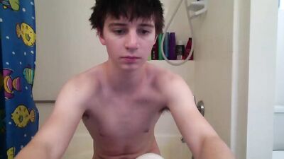 Young Twink Masturbates in the Shower - Cum Shots and Solo Handjobs!