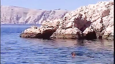 Greek Island Oral Cum Shots Public Outdoor Adventure