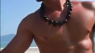 Beach Posers 3-Way Thrill Ride - Gay Porn Action Group Sex Video!