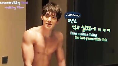 Asian Muscle Boys Obsession with Kpop Star Woo Bins Shirtless Body!